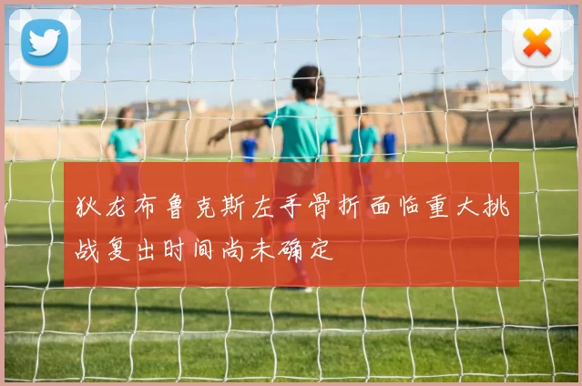 狄龙布鲁克斯左手骨折面临重大挑战复出时间尚未确定